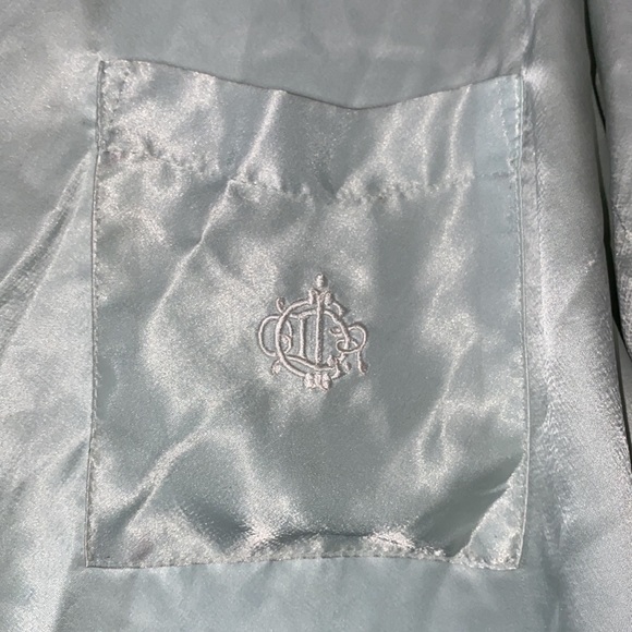 CHRISTIAN DIOR VINTAGE SILK NIGHT SHIRT BLOUSE L - Picture 5 of 13